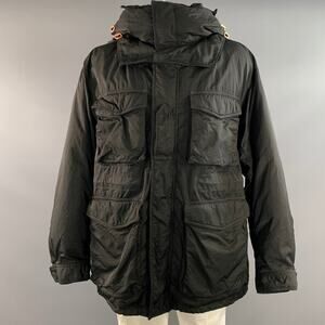 VISVIM Size L Black Nylon Cotton Parka Jacket